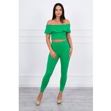 Kesi Set with green ruffle Cene