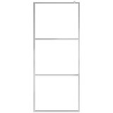 Pregrada za tuš s policom krom 100x195 cm staklo ESG i aluminij | shoptok.hr