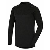 Husky merino thermal underwear long men's t-shirt with zipper black Cene
