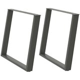 vidaXL noge za jedilno mizo u-oblika 2 kosa antracit 100x(72-73) cm | Shoptok.si