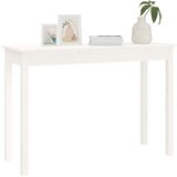  Konzolni stol bijeli 110 x 40 x 75 cm od masivne borovine | shoptok.hr