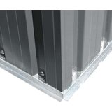 vidaXL Vrtna skladiščna lopa siva kovinska 204x132x186 cm | Shoptok.si