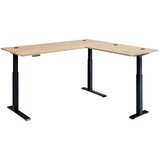 MID.YOU KOTNA PISALNA MIZA kovina, leseni material črna, hrast artisan | Shoptok.si