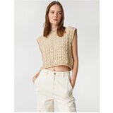 Koton Crop Knit Sweater Round Neck | ePonuda.com