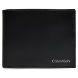 Calvin Klein Velika moška denarnica Ck Smooth Trifold 10Cc W/Coi K50K512078 Črna