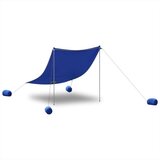 vidaXL Nadstrešek za plažo s sidrišči iz peska modra 214x236 cm | Shoptok.si