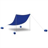 vidaXL Nadstrešnica za plažu s pješčanim sidrima plava 214 x 236 cm | shoptok.hr