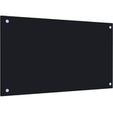  Kuhinjske zaštite od prskanja 2 kom crne 70 x 40 cm staklene | shoptok.hr