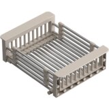 Quadron ocjedna košara BASKET boja steel/beige handles, 305-440x225x92 | shoptok.hr