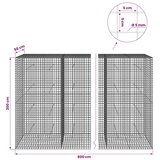  Gabion s žicom debljine 5 mm i mrežom 5x5 cm 800x50x200 cm - 50 cm 200 cm 800 x 230 cm | shoptok.hr