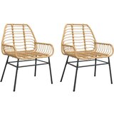Maison Chic Vrtni Stoli - Stol za vrt 2 kosa rjav poli ratan JS517, (21877242) Cene