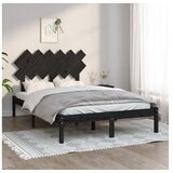  Za krevet od masivnog drva crni 135 x 190 cm 4FT6 bračni | shoptok.hr
