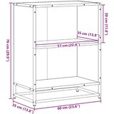 vidaXL Ormar za knjige dimljeni hrast 60x35x76 cm konstruirano drvo | shoptok.hr