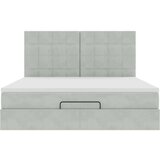 vidaXL Otomanski posteljni okvir z vzmetnicami siv 180x200cm žamet | Shoptok.si