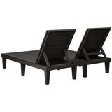 vidaXL Dvojni ležalnik črn 155x138x83 cm polipropilen | Shoptok.si