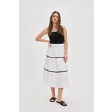 Marisse White Cotton Midi Skirt Cene
