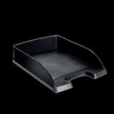 Leitz "Plus" plastični pladenj za dokumente, črn | Shoptok.si