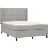  Box spring s madracem svjetlosivi 140x200 cm od tkanine | shoptok.hr