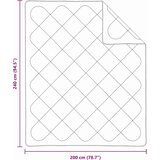  Poplun Bijelo 240 x 200 x 5 cm Poliester | shoptok.hr