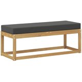 vidaXL Zunanji stolček klop Bela 115 x 43 x 45 cm Masiven les akacije, (5000270901) Cene