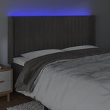  LED uzglavlje tamnosivo 163x16x118/128 cm baršunasto | shoptok.hr