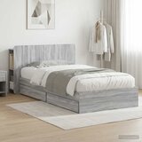  Okvir kreveta s pohranom s ladicama Siva Sonoma 100 x 200 cm | Eponuda.com
