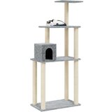 vidaXL penjalica za mačke sa stupovima za grebanje svjetlosiva 147 cm | shoptok.hr