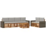  Set vanjskih sofa 7 kom. Prirodna i svjetlosiva | shoptok.hr