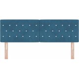  LED glava kreveta s LED trakama Tamno plava 160 cm Baršun | shoptok.hr