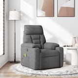 vidaXL Masažna fotelja tamnosiva tkanina od mikrovlakana | shoptok.hr