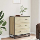  Komoda boja hrasta 68x35x76 cm konstruirano drvo i metal | shoptok.hr