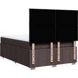 vidaXL Box spring postelja z vzmetnico temno rjava 160x200 cm blago, (21307248) | Shoptok.si