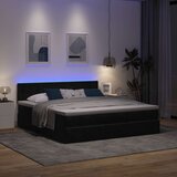  Okvir kreveta s madracima crni 160x200cm baršunasti | shoptok.hr