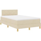  LED Box Spring Krevet s LED trakama Krema 120 x 200 cm tkanina | shoptok.hr
