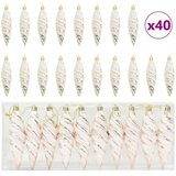 vidaXL Dekoracija božičnega drevesa 40 pcs Šampanjec | Shoptok.si