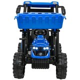  Dječji traktor na akumulator MEGA D68 s prikolicom, plavi Slike