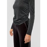 s.Oliver BLACK LABEL Majica črna / srebrna | Shoptok.si