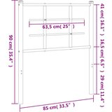  Kovinsko posteljno vzglavje črno 80 cm, (21142899) | Shoptok.si