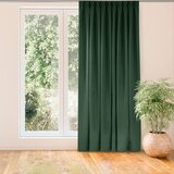  Curtain MILANA color bottle green style classic flex 7.5 cm with double pleat chenille 140x270 HOMEDE | shoptok.hr