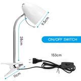 Aigostar Stona lampa sa stezaljkom 1xE27/11W/230V bela/hrom | Eponuda.com