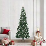vidaXL Kotično umetno božično drevo Zelena 210 cm PVC in kovina | Shoptok.si