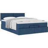 vidaXL Otomanski okvir kreveta s madracem plavi 140x200cm od tkanine | shoptok.hr