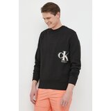 Calvin Klein Jeans Pulover moška, črna barva | Shoptok.si