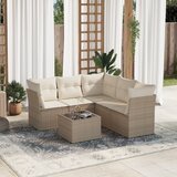  6-dijelni set vrtnih sofa s jastucima bež od poliratana | shoptok.hr