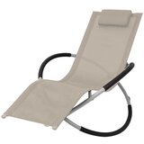Maison Chic Zunanji Ležalnik - Sončna ležalnik geometrijske oblike iz jekla krem, (22043023) | Shoptok.si