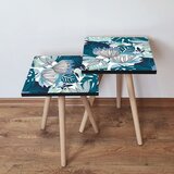 Hanah home 2Shp210 - navy blue navy blueblueblackwhite nesting table (2 pieces) | ePonuda.com