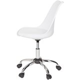 MID.YOU Vrtljivi Stol Fancy Pro, Bela | Shoptok.si