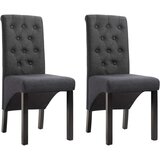  Jedilni stoli 2 kosa temno sivo blago | Shoptok.si