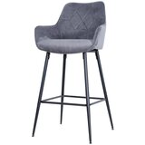 MID.YOU BARSKI STOL, siva, črna | Shoptok.si