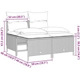  Vrtni set od 4 dijela s jastucima, sivi poliratan | shoptok.hr